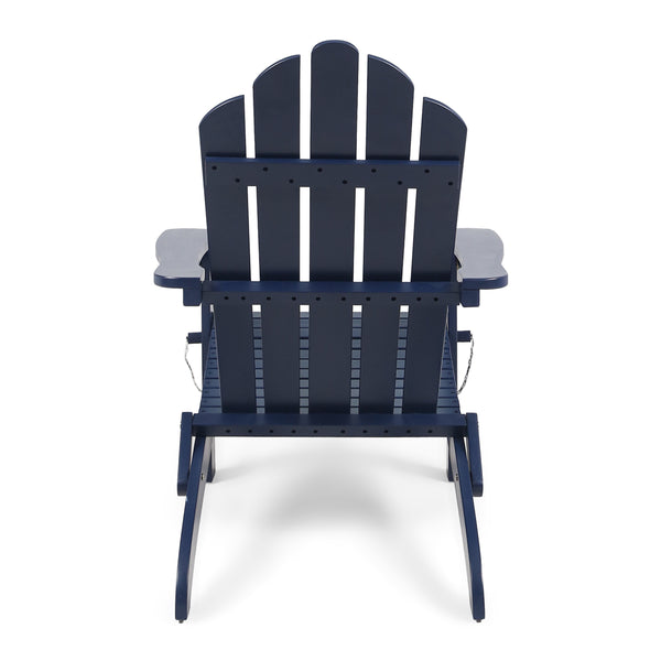 Gdf Studio Cara Outdoor Acacia Wood Folding Adirondack Chair