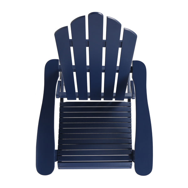 Gdf Studio Cara Outdoor Acacia Wood Folding Adirondack Chair