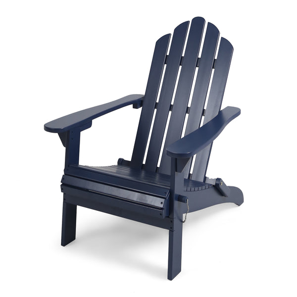 gdf studio Cara Outdoor Acacia Wood Folding Adirondack Chair