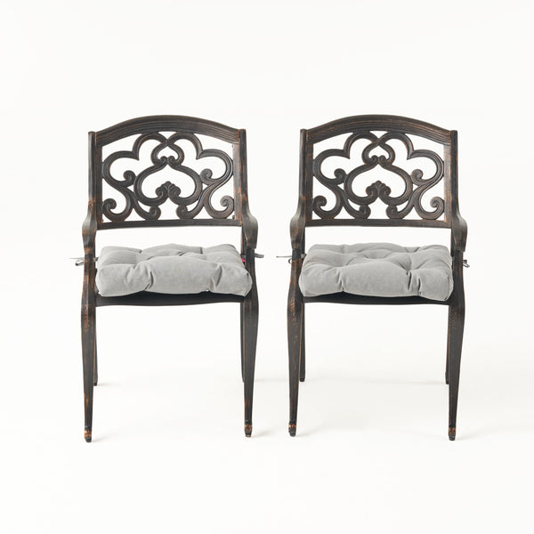 gdf studio Carlton Outdoor Dining Chair with Cushion (Set of 2)