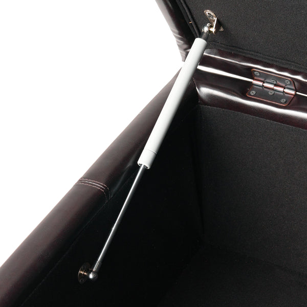 Gdf Studio Carlyle Leather Storage Ottoman Coffee Table