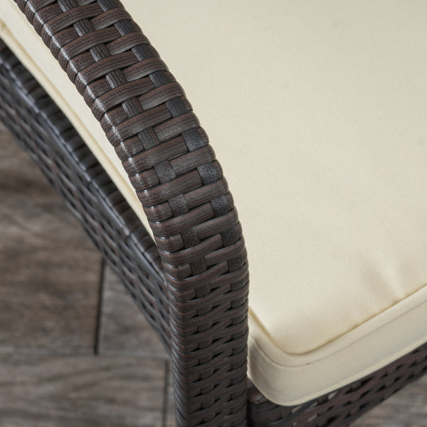 Gdf Studio Carmela Outdoor 5pc Multibrown Wicker Dining Set