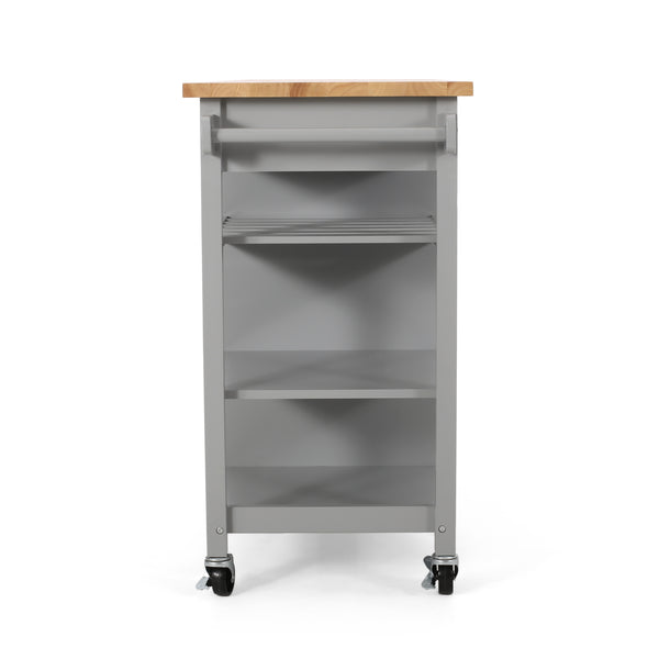Gdf Studio Carmelina Contemporary Kitchen Cart With Wheels