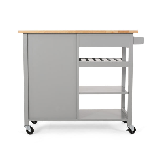 Gdf Studio Carmelina Contemporary Kitchen Cart With Wheels