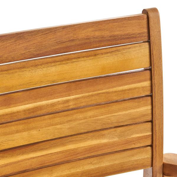 Gdf Studio Carr Outdoor 4-Seater Square Acacia Wood Dining Set