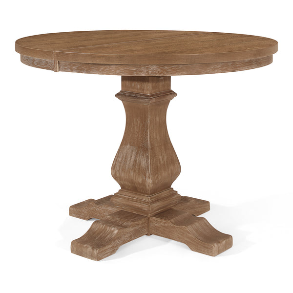 gdf studio Carrick Rustic Wood Expandable Oval Dining Table