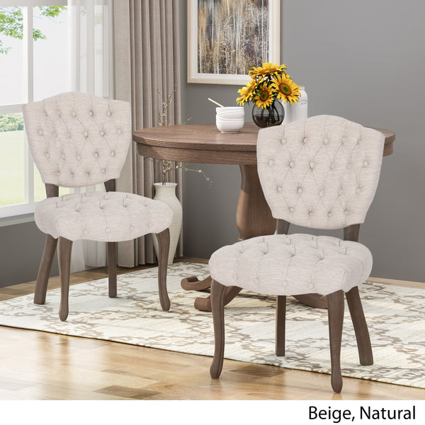 Gdf Studio Case Tufted Dining Chair With Cabriole Legs (Set Of 2)