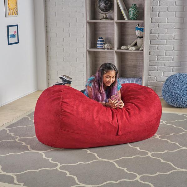 Gdf Studio Cassell Fabric 4-foot Lounge Beanbag Chair