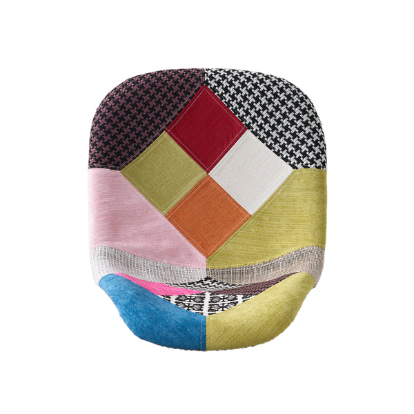 Gdf Studio Cassius Multi-Color Patchwork Fabric Accent Chair (Set Of 2)