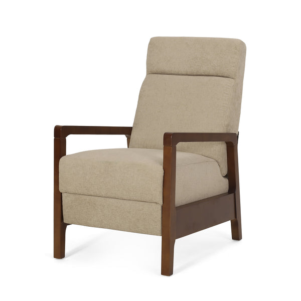 Gdf Studio Castner Contemporary Fabric Waterfall Back Pushback Recliner