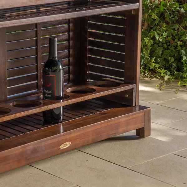 Gdf Studio Catarina 30-Inch 3pc Mahogany Stained Wood Bar Stool Bar Set