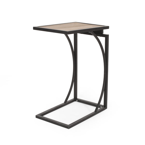 gdf studio Catileya Modern Industrial C-Shaped End Table