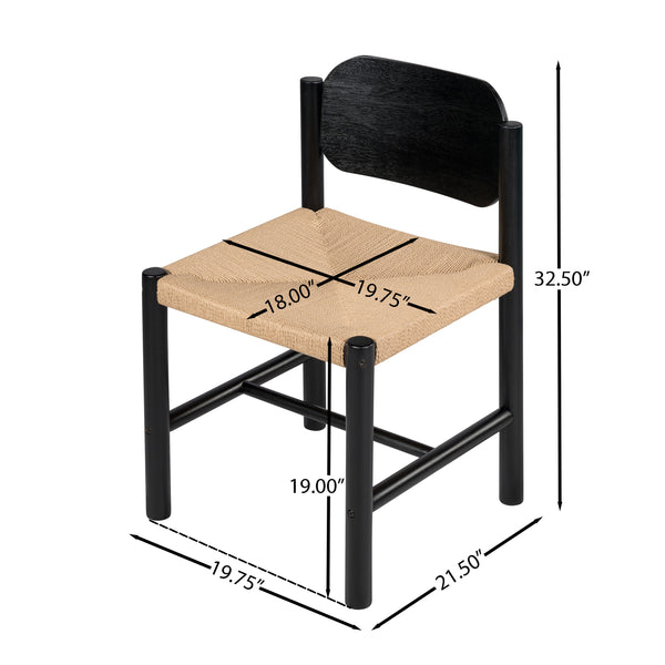 Gdf Studio Cavodarum Wooden Dining Chairs Indoor Armless Kitchen Chairs Set Of 2