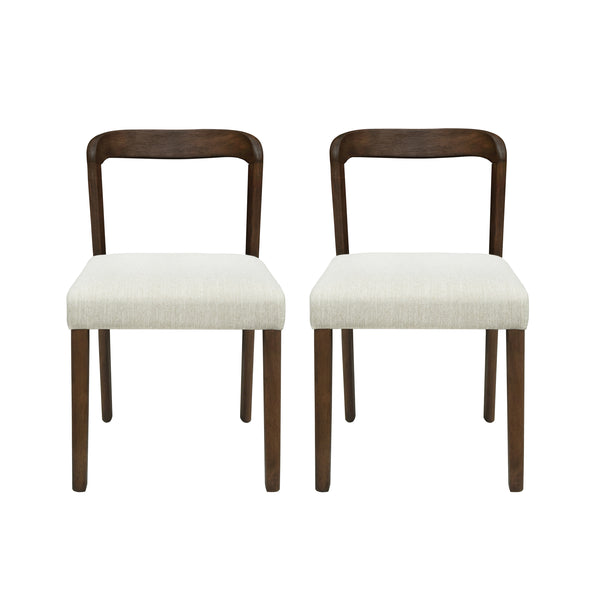Gdf Studio Cavomirium Solid Rubber Wood Dining Chairs Set Of 2