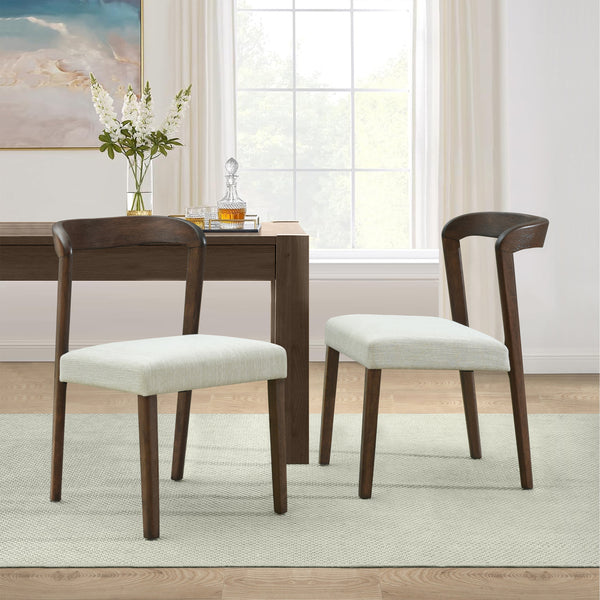 gdf studio Cavomirium Solid Rubber Wood Dining Chairs Set of 2