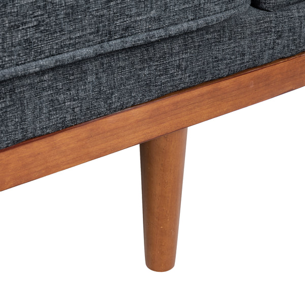 Gdf Studio Cayuga Mid Century Modern Fabric Tufted Loveseat With Accent Pillows