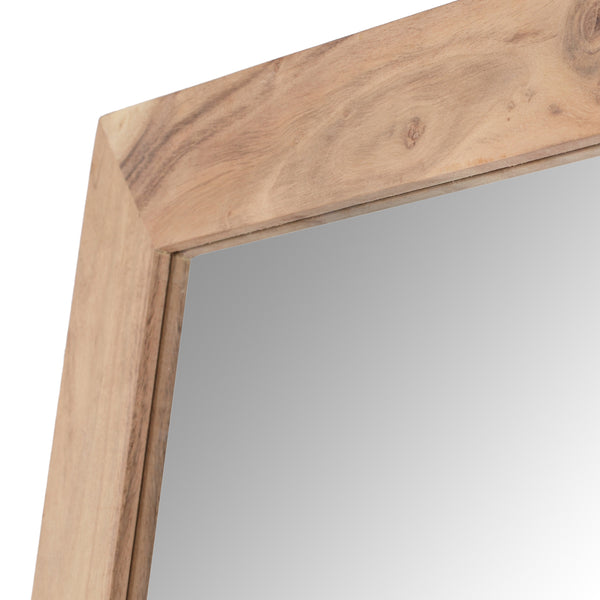 Gdf Studio Celenia Rustic Floor Mirror With Acacia Wood Frame