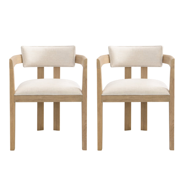 Gdf Studio Celestia Modern Upholstered Dining Chairs With Armrest Set Of 2