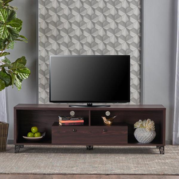 Gdf Studio Celia Mid Century Modern Cabinet & Shelves TV Stand