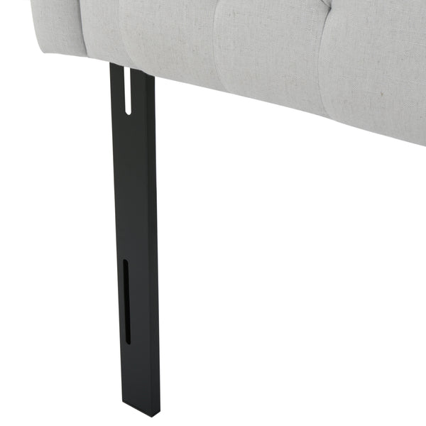 Gdf Studio Celina Queen Tufted Adjustable Fabric Headboard