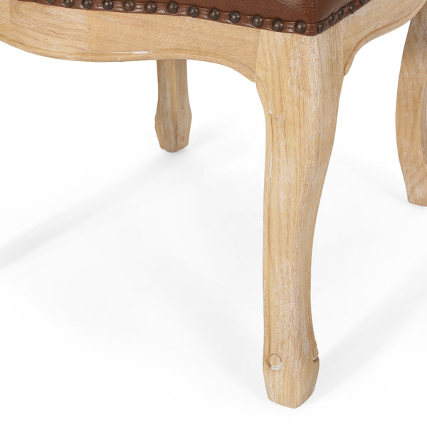 Gdf Studio Cello Contemporary Faux Leather Dining Chairs Set Of 2