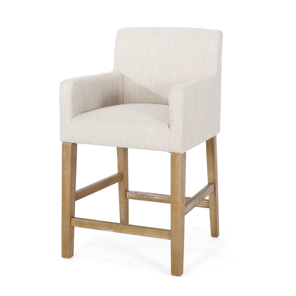 gdf studio Chaparral Contemporary Fabric Upholstered Wood 26 inch Counter Stool