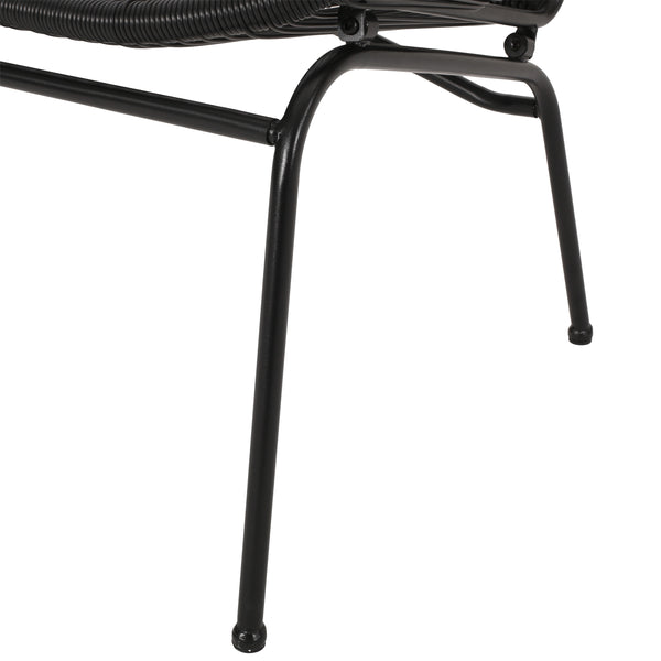 Gdf Studio Chardean Outdoor Hammock Weave Loveseat Bench