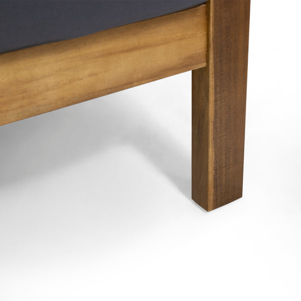 Gdf Studio Charlotte Outdoor Acacia Wood And Rope Club Chair