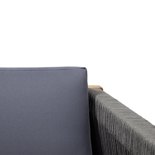 Gdf Studio Charlotte Outdoor Acacia Wood And Rope Club Chair