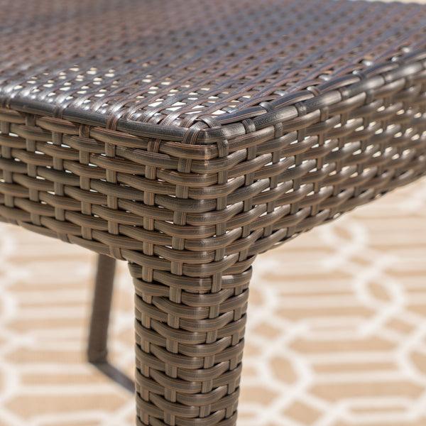 Gdf Studio Chatham Outdoor Multi-brown Wicker Stacking Dining Chairs (Set Of 4)