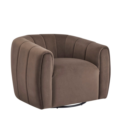 gdf studio Chenial 360° Swivel Modern Velvet No-Assembly Armchair