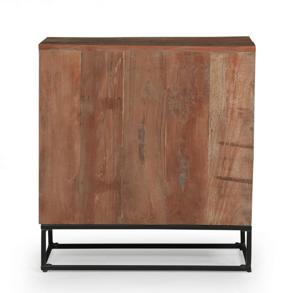 Gdf Studio Chipper Handcrafted Boho Wood 3 Drawer Cabinet