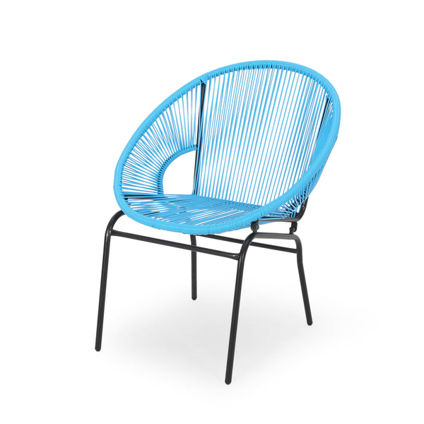 Gdf Studio Chrissy Outdoor Modern 2 Seater Faux Rattan Chat Set