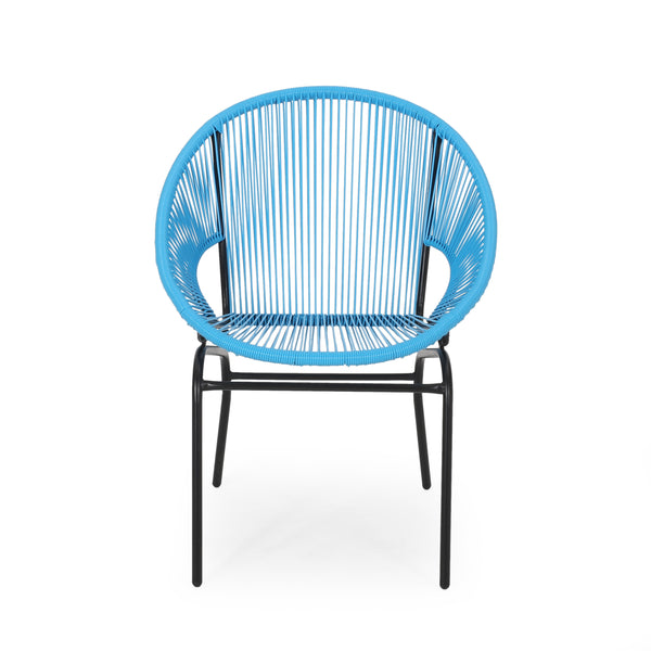 Gdf Studio Chrissy Outdoor Modern 2 Seater Faux Rattan Chat Set