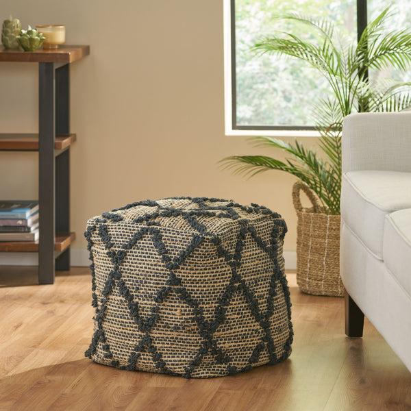 Gdf Studio Cimarron Handcrafted Boho Fabric Cube Pouf