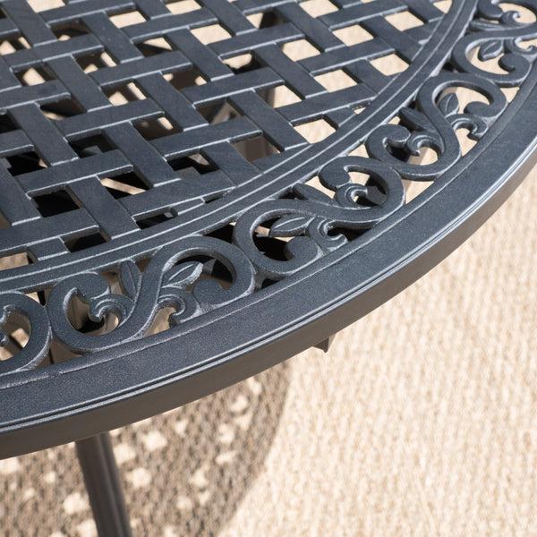Gdf Studio Clarisse Outdoor 5 Piece Hammered Bronze Finished Aluminum Dining Set With Expandable Table