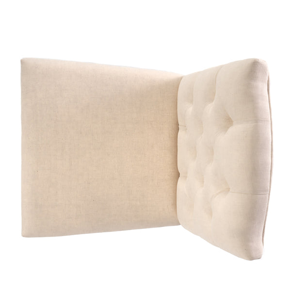 Gdf Studio Clark Button Tufted Fabric Dining Chair With Tapered Legs Set Of 2