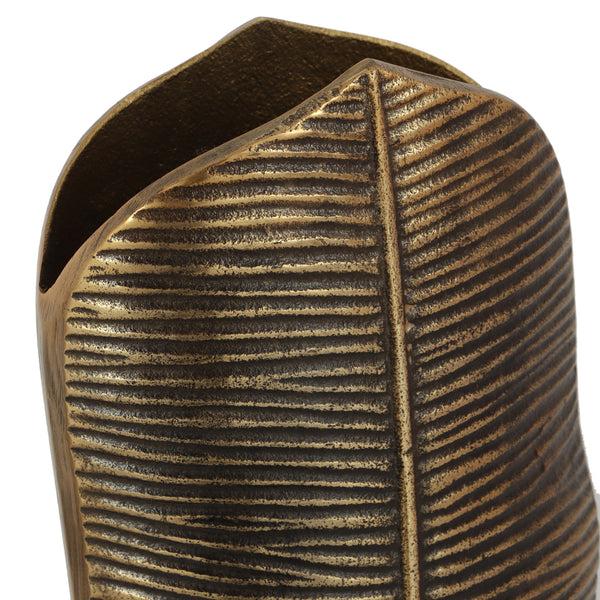 Gdf Studio Clarkdale Handcrafted Aluminum Leaf Vase