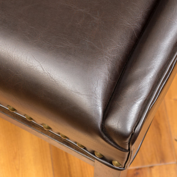 Gdf Studio Claudia Contemporary Bonded Leather Upholstered Dining Chairs