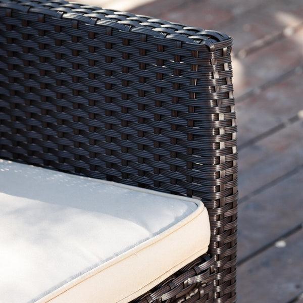 Gdf Studio Clearwater Outdoor 4pc Brown Wicker Sofa Set