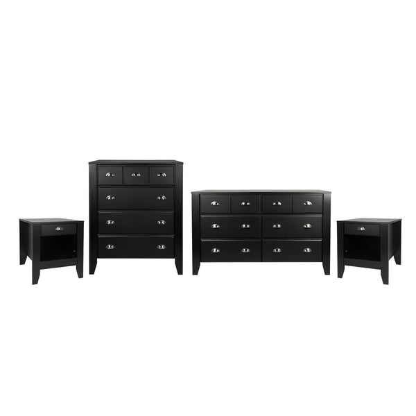 Gdf Studio Cleary Contemporary Faux Wood 4 Piece Bedroom Set