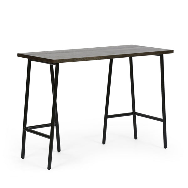 gdf studio Clermont Modern Industrial Handmade Mango Wood Console Table Brown and Black