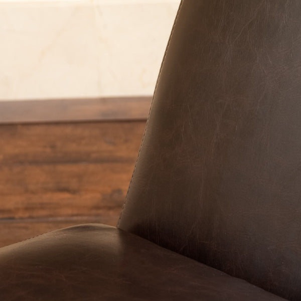 Gdf Studio Cleveland Brown Leather Chaise Lounge Chair