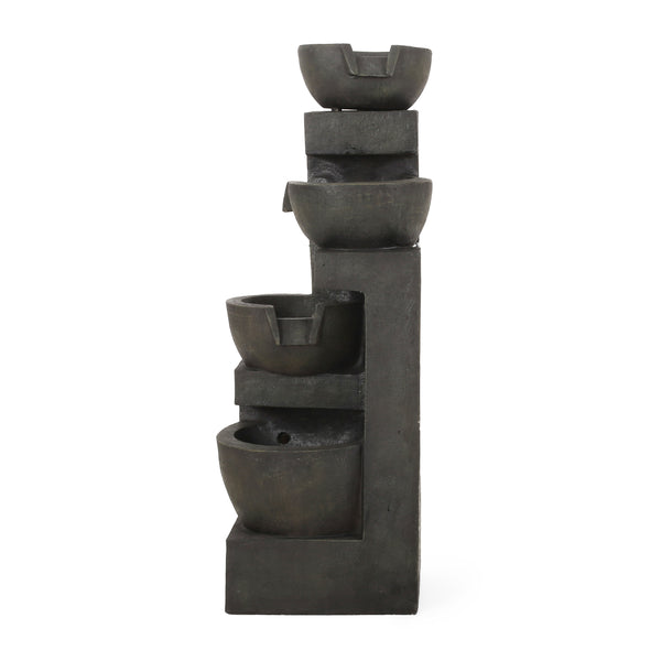 Gdf Studio Clinch Ascot Outdoor Modern 3 Tier Fountain