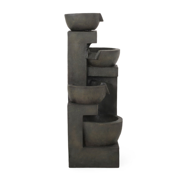 Gdf Studio Clinch Ascot Outdoor Modern 3 Tier Fountain