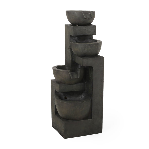 gdf studio Clinch Ascot Outdoor Modern 3 Tier Fountain
