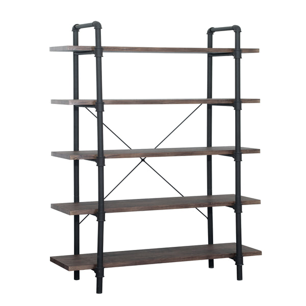 gdf studio Clint Industrial Pipe Design 5-Shelf Etagere Bookcase