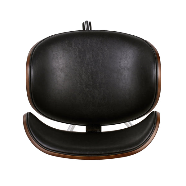 Gdf Studio Clyo Mid-Century Modern Upholstered Swivel Office Chair