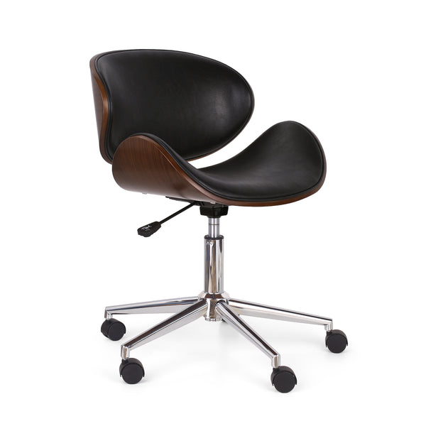 gdf studio Clyo Mid-Century Modern Upholstered Swivel Office Chair