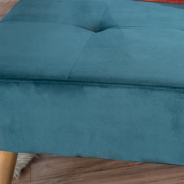 Gdf Studio Coastwood Mid-Century Fabric Square Ottoman Coffee Table